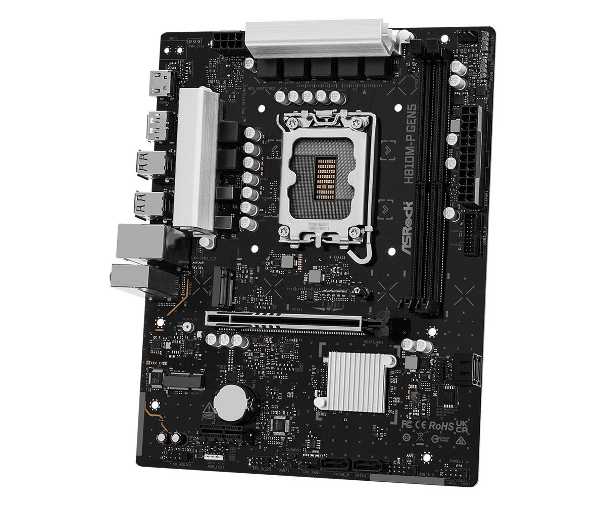 MB Asrock H810M-P Gen5 /LGA1851/2xDDR5/M.2/DP/HDMI/mATX