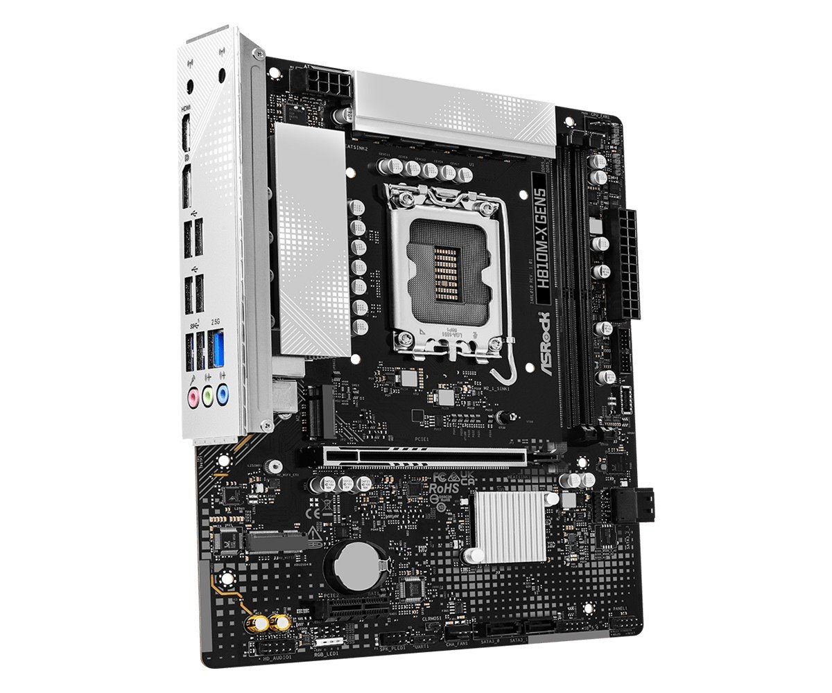 MB Asrock H810M-X Gen5 /LGA1851/2xDDR5/M.2/DP/HDMI/mATX