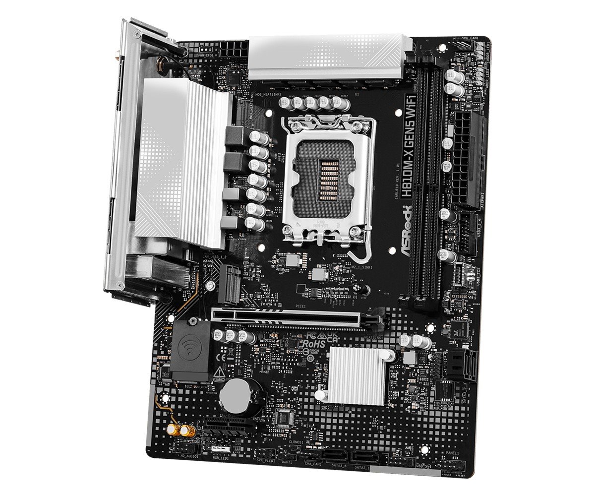 MB Asrock H810M-X Gen5 WiFi /LGA1851/2xDDR5/M.2/W6+BT5.3/DP/HDMI/mATX