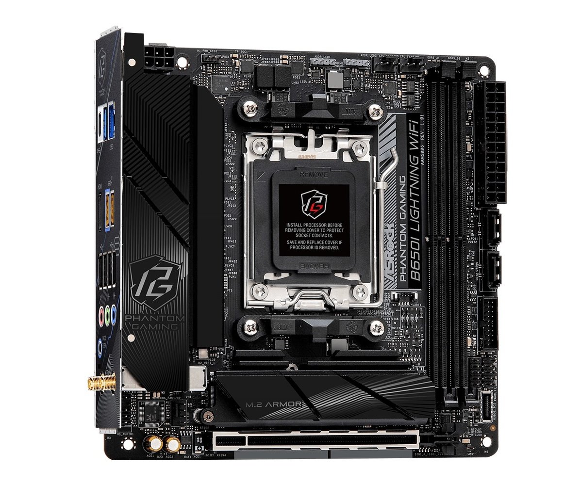 MB Asrock Phantom Gaming B650I Lightning WIFI /AM5/2xDDR5/M.2/W6E+BT5.2/HDMI/mITX