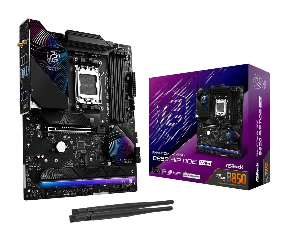 MB Asrock Phantom Gaming B850 Riptide WIFI /AM5/4xDDR5/M.2/W7+BT5.4/HDMI/ATX