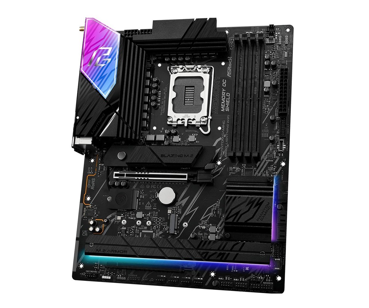 MB Asrock Phantom Gaming B860 Lightning WIFI /LGA1851/4xDDR5/M.2/W6E+BT5.3/HDMI/DP/TB4/ATX