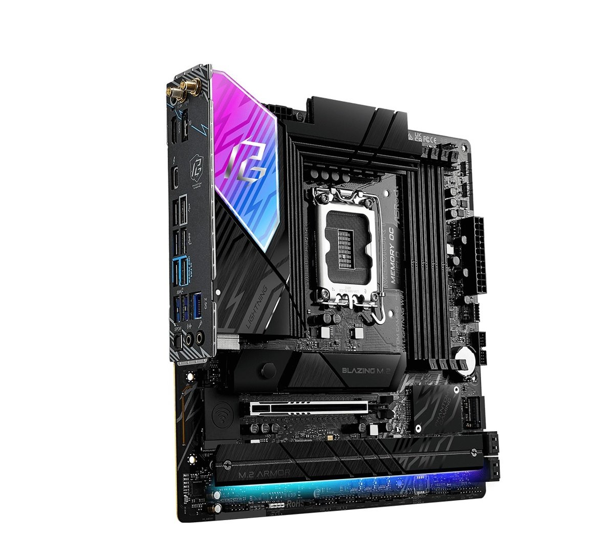 MB Asrock Phantom Gaming B860M Lightning WIFI /LGA1851/4xDDR5/M.2/W6E+BT5.3/HDMI/DP/TB4/mATX