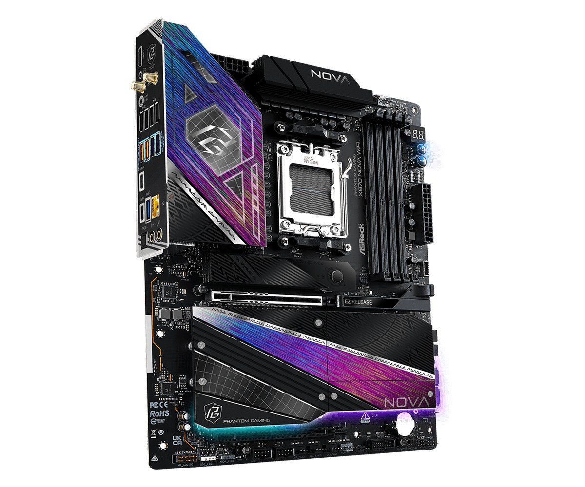 MB Asrock Phantom Gaming X870 Nova WIFI /AM5/4xDDR5/M.2/W7+BT5.4/HDMI/USB4/ATX