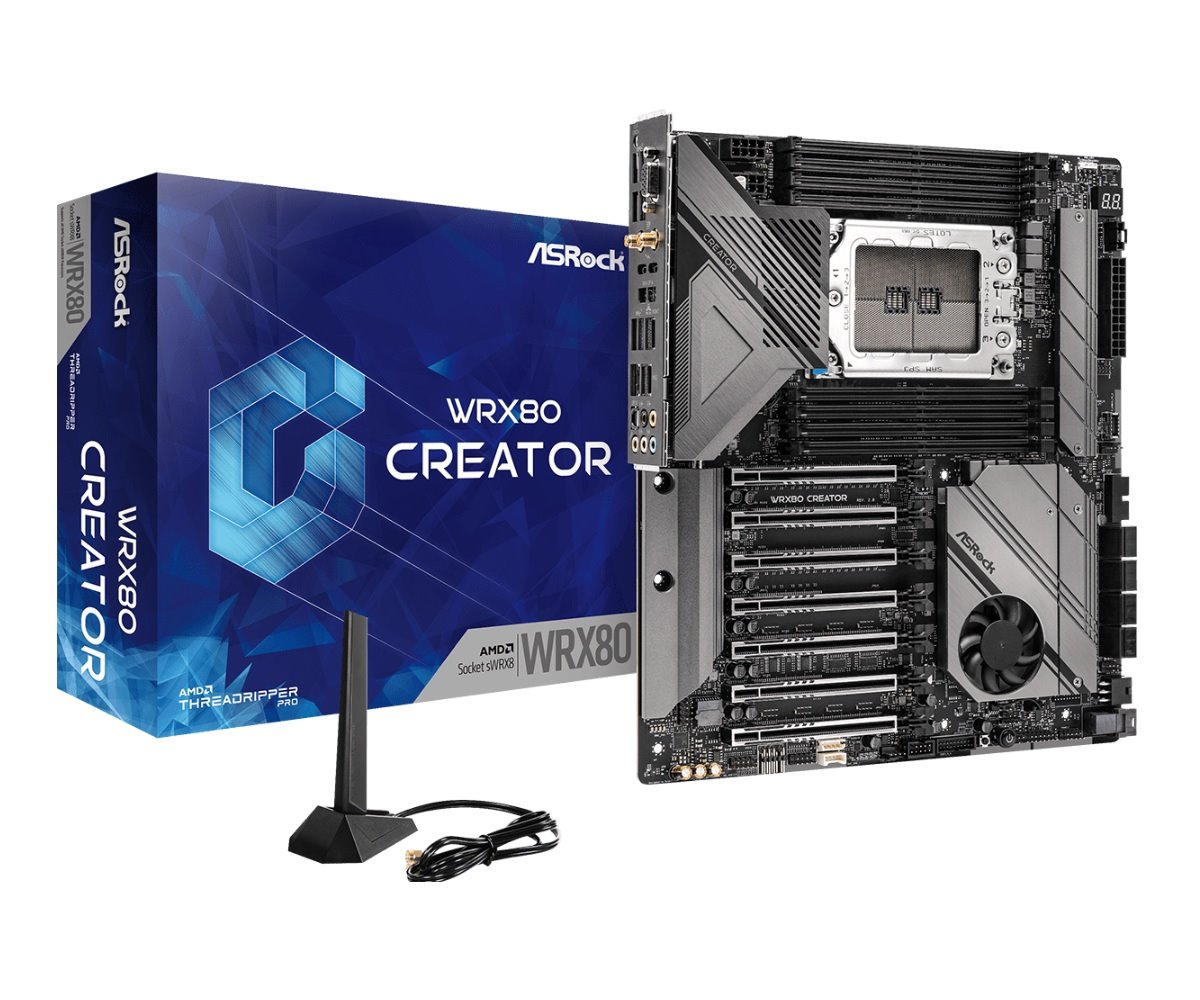 MB Asrock WRX80 CREATOR R2.0 /sWRX8/8xDDR5/M.2/W6E+BT5.3/D-sub/E-ATX