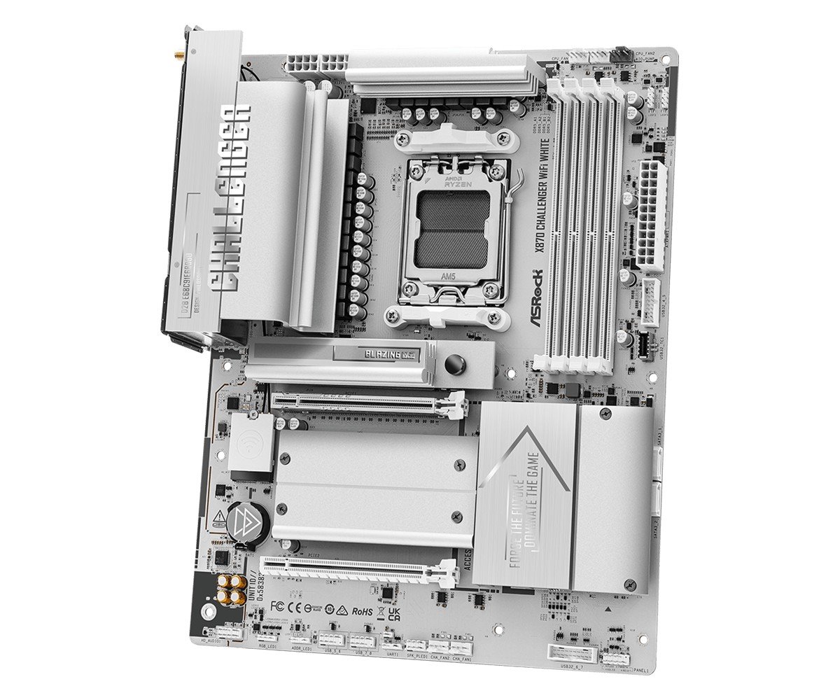 MB Asrock X870 Challenger WiFi White /AM5/4xDDR5/M.2/W7+BT5.4/HDMI/USB4/ATX/White