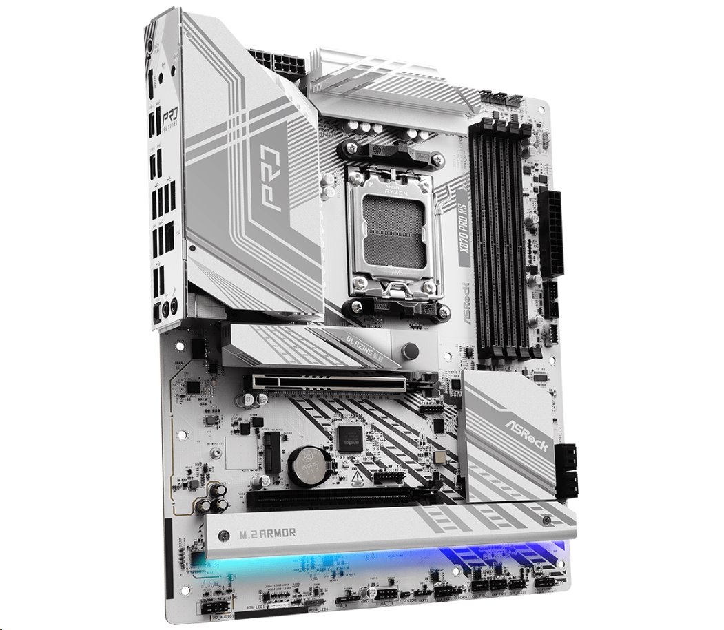 MB Asrock X870 Pro RS /AM5/4xDDR5/M.2/HDMI/USB4/ATX/White, neorginální krabice