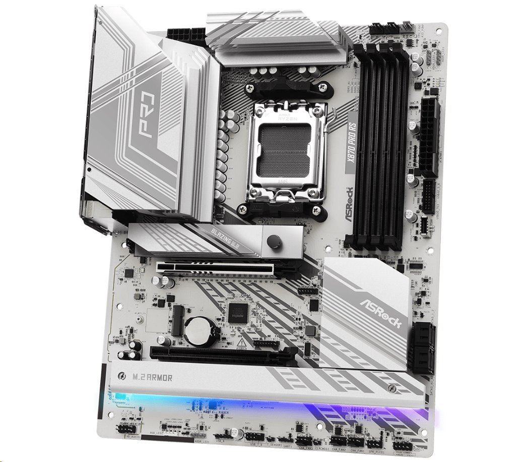 MB Asrock X870 Pro RS /AM5/4xDDR5/M.2/HDMI/USB4/ATX/White, neorginální krabice