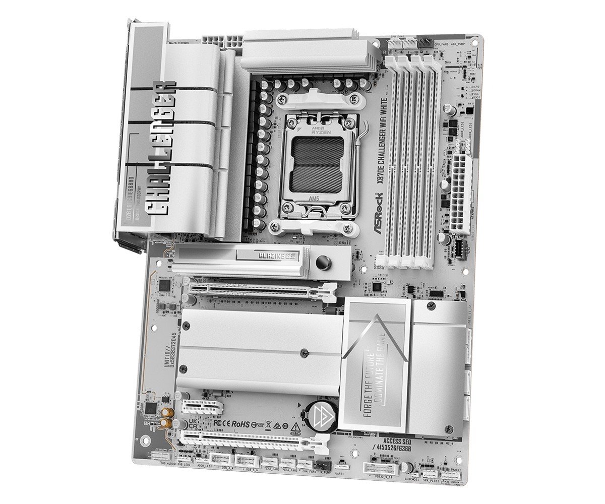 MB Asrock X870E Challenger WiFi White /AM5/4xDDR5/M.2/W7+BT5.4/HDMI/USB4/ATX/White