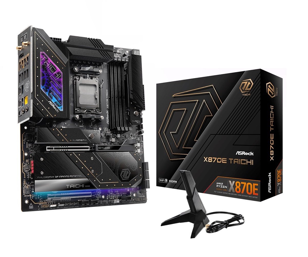 MB Asrock X870E TAICHI /AM5/4xDDR5/M.2/W7+BT5.4/HDMI/USB4/E-ATX