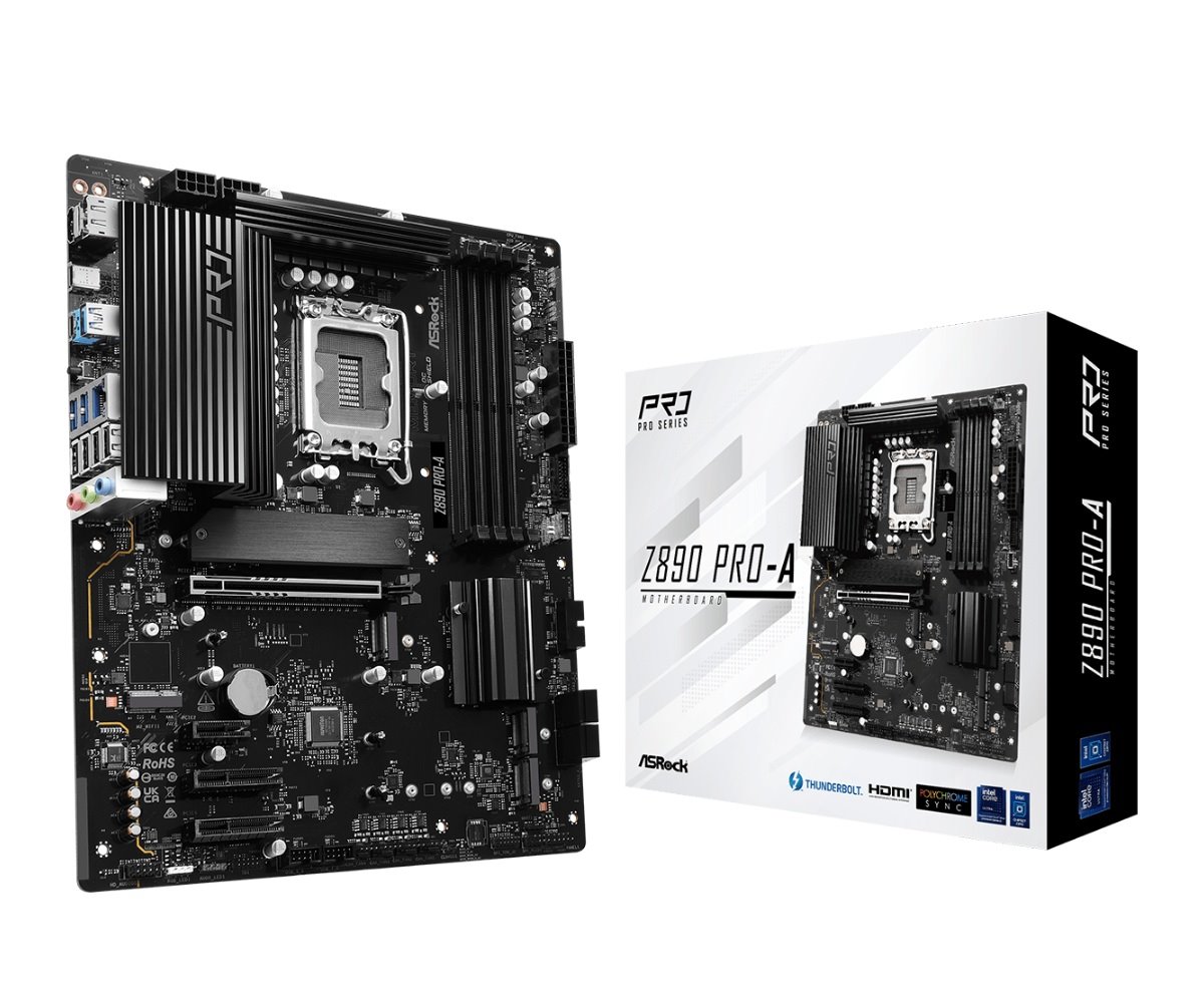 MB Asrock Z890 PRO-A /LGA1851/4xDDR5/M.2/HDMI/DP/TB4/ATX