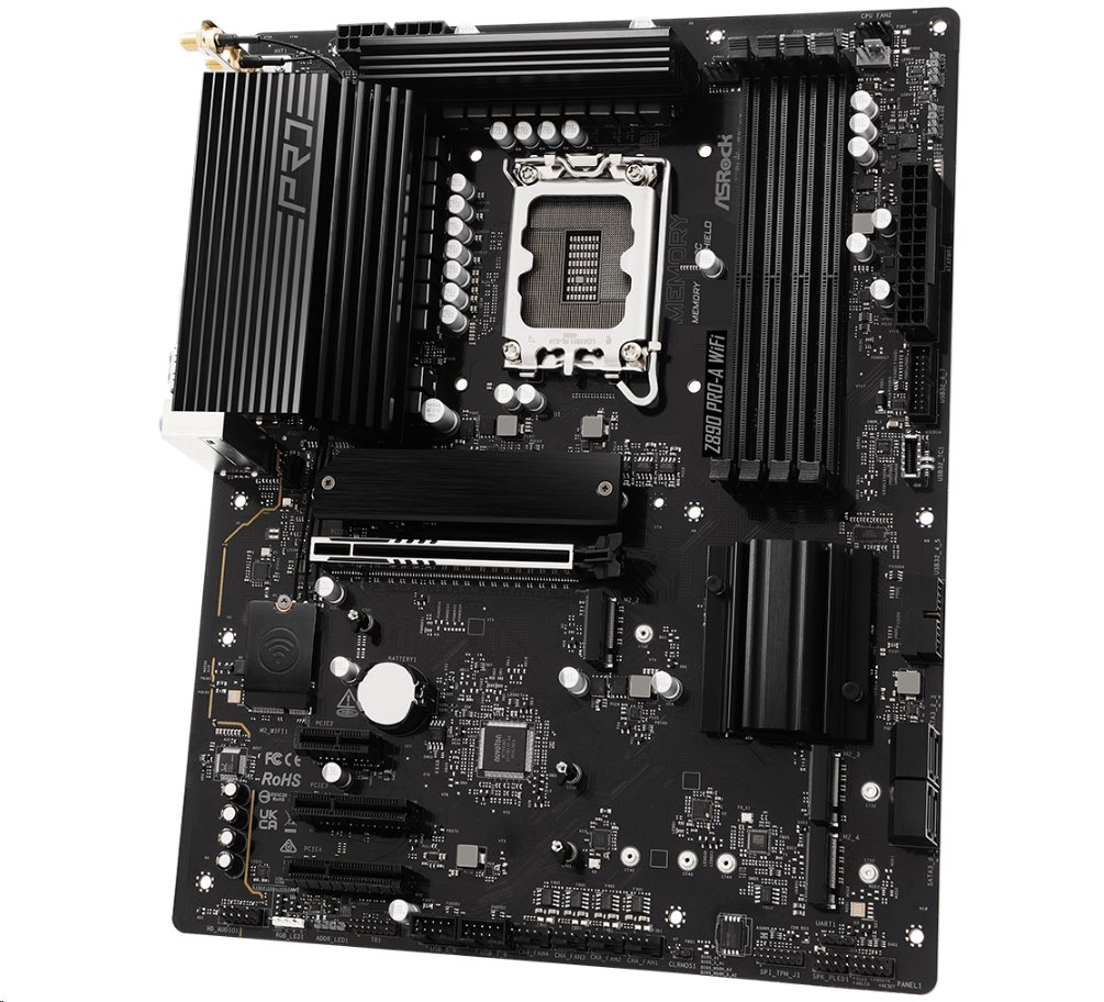 MB Asrock Z890 PRO-A WIFI /LGA1851/4xDDR5/M.2/W6E+BT5.3/HDMI/DP/TB4/ATX