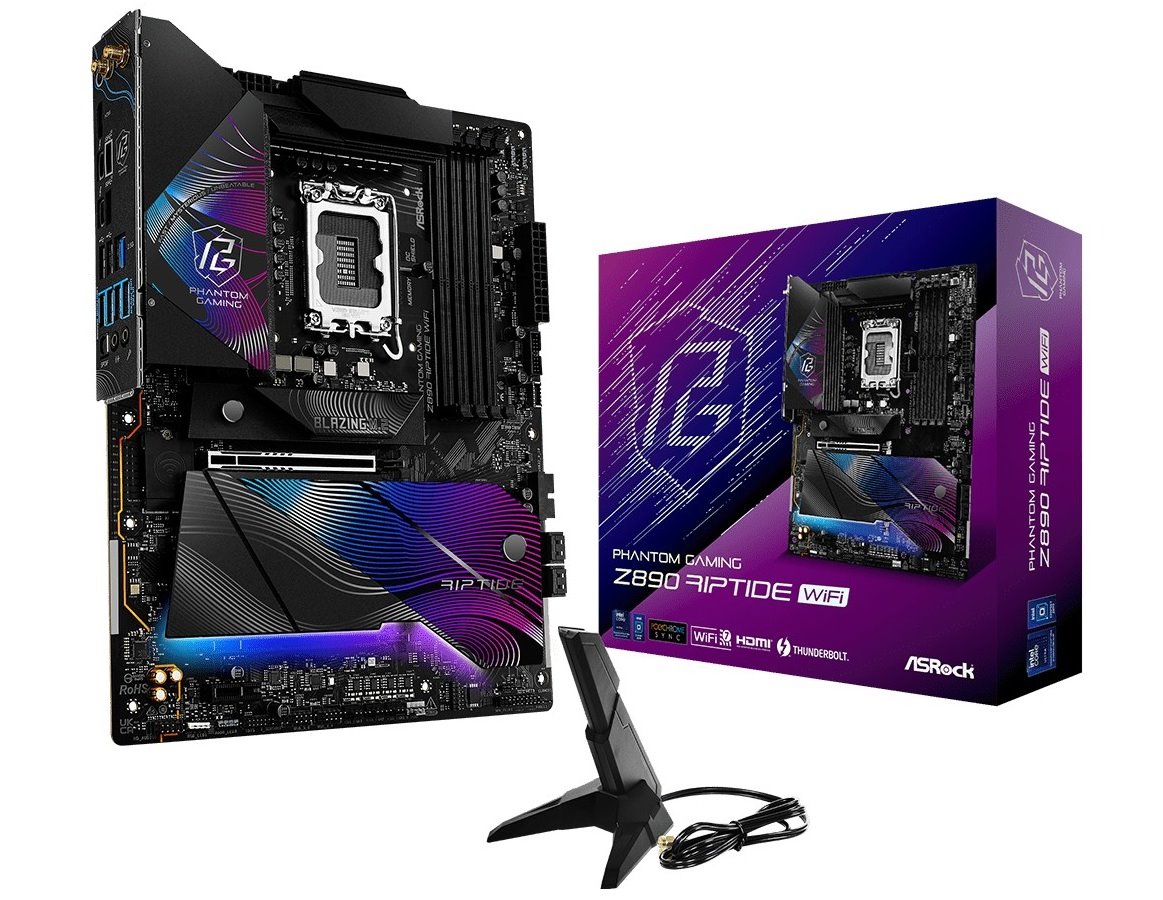 MB Asrock Z890 RIPTIDE WIFI /LGA1851/4xDDR5/M.2/W7+BT5.4/HDMI/TB4/ATX