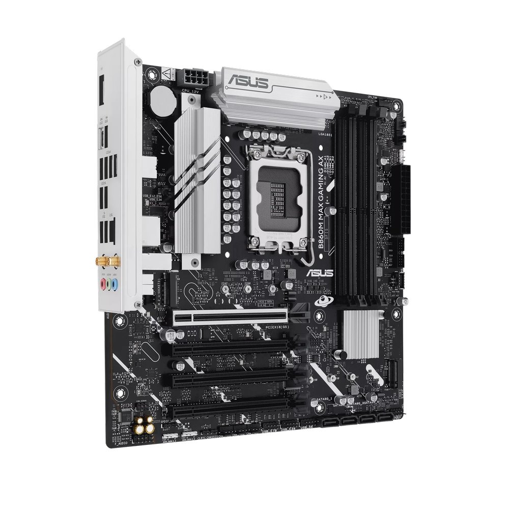 MB ASUS B860M Max Gaming AX /LGA1851/4xDDR5/M.2/W6+BT5.4/DP/mATX