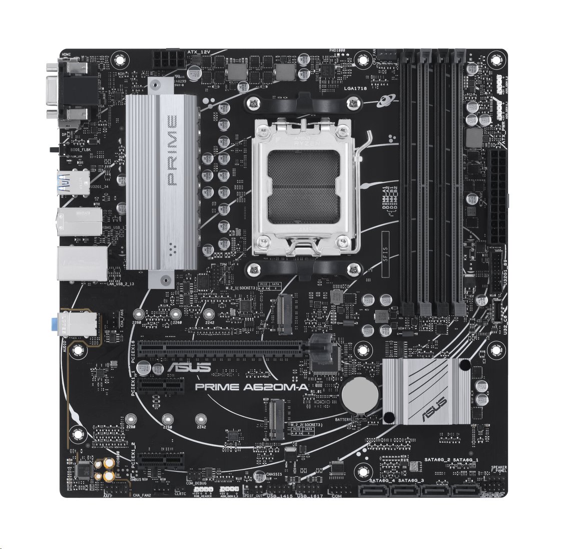MB ASUS PRIME A620M-A-CSM AM5, A620, DDR5, mATX, M.2, D-Sub, HDMI, DP