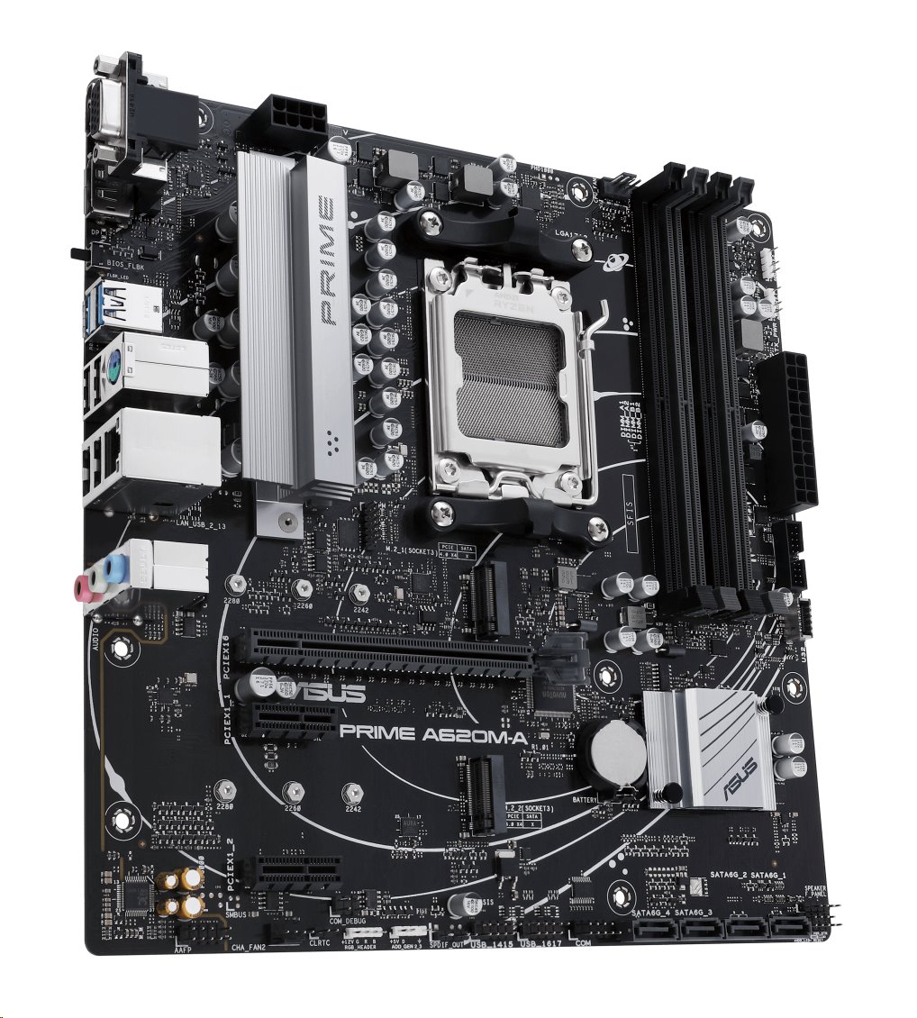 MB ASUS PRIME A620M-A-CSM AM5, A620, DDR5, mATX, M.2, D-Sub, HDMI, DP