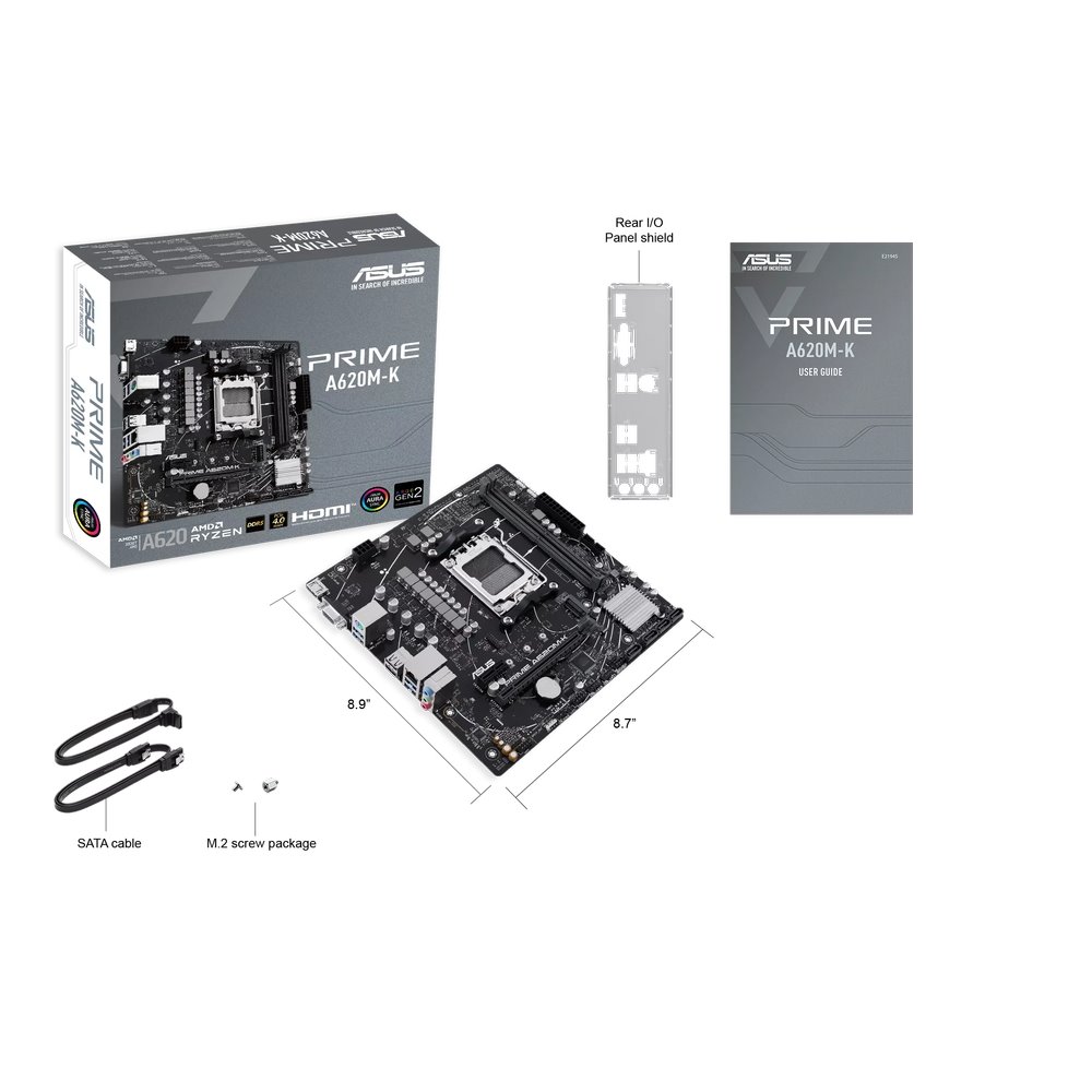 MB ASUS Prime A620M-K /AM5/2xDDR5/M.2/HDMI/DP/mATX