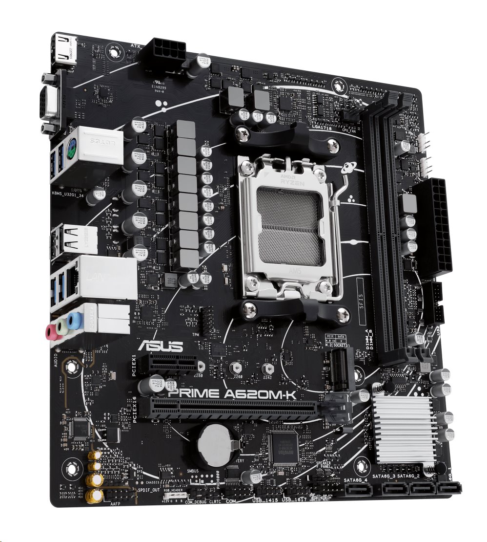 MB ASUS PRIME A620M-K AM5, A620, DDR5, mATX, M.2, HDMI, DP