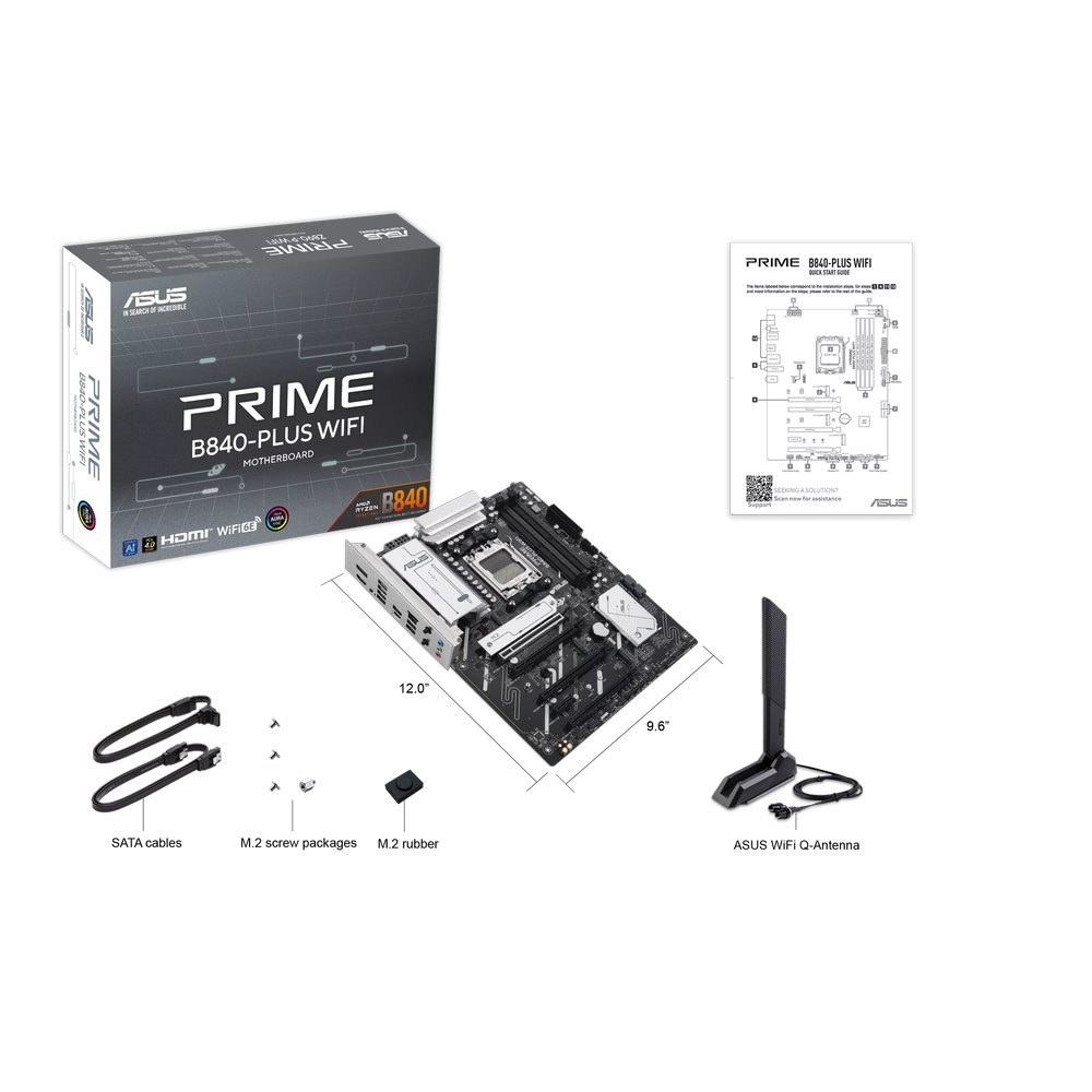 MB ASUS Prime B840-PLUS WIFI /AM5/4xDDR5/M.2/W6E+BT5.3/HDMI/DP/ATX