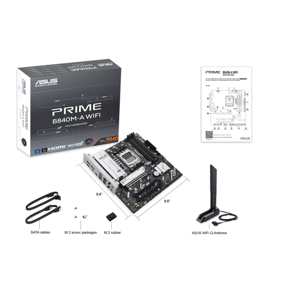 MB ASUS Prime B840M-A WIFI /AM5/4xDDR5/M.2/W6E+BT5.3/HDMI/DP/mATX