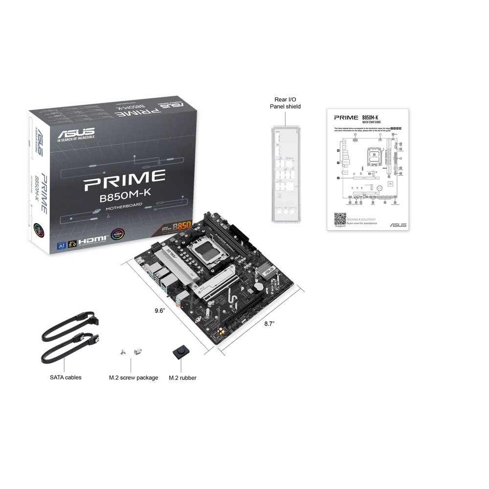 MB ASUS Prime B850M-K /AM5/2xDDR5/M.2/HDMI/DP/mATX