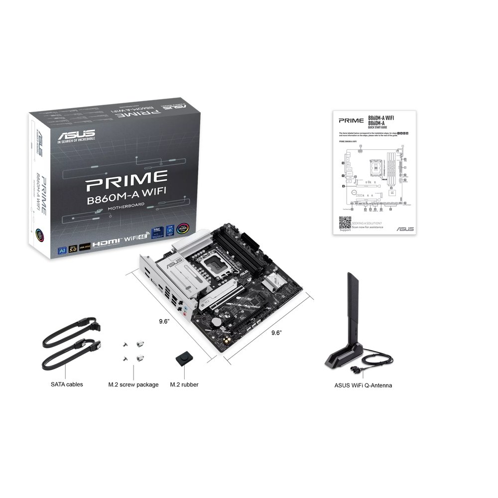 MB ASUS Prime B860M-A WIFI /LGA1851/4xDDR5/M.2/W6E+BT5.3/HDMI/DP/mATX