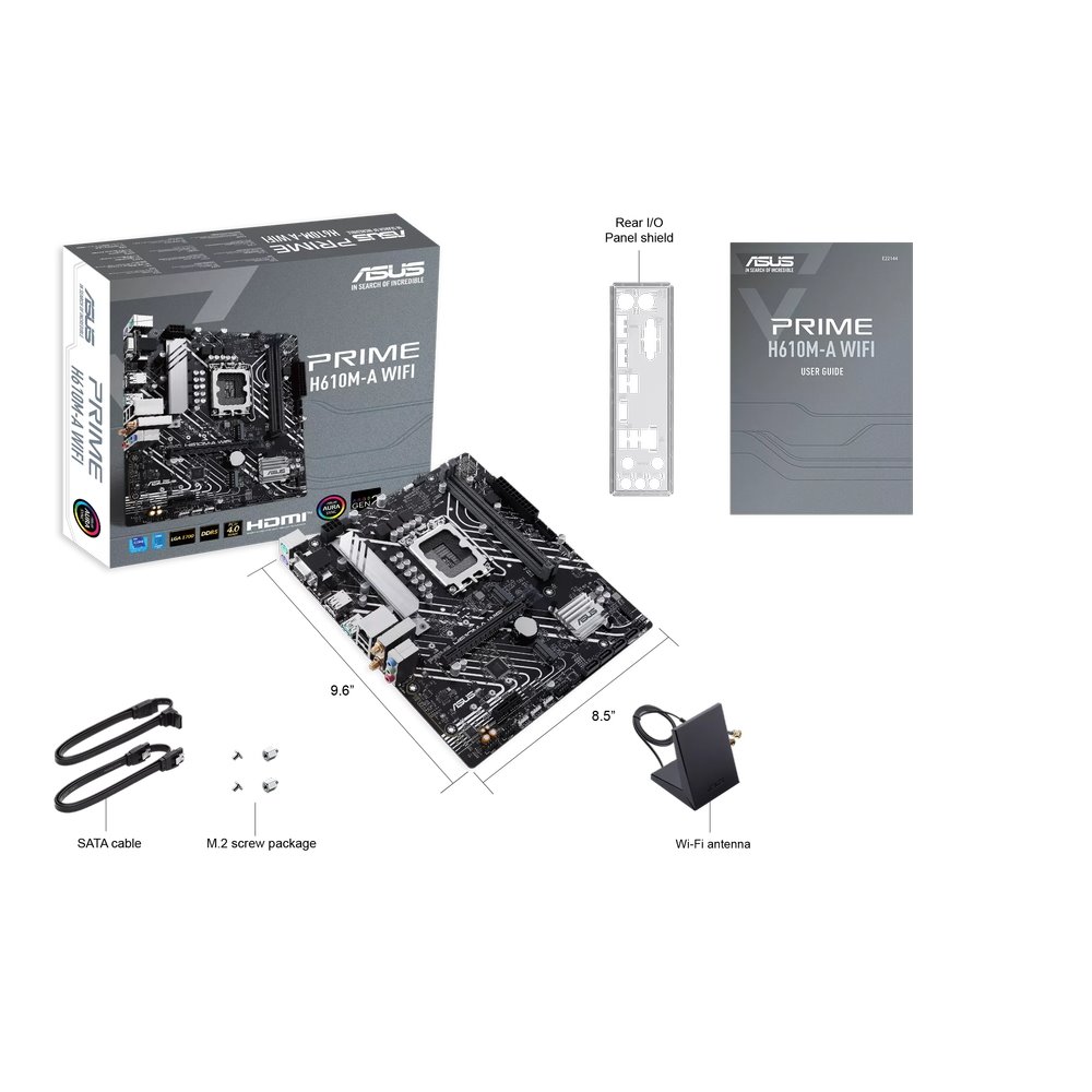 MB ASUS Prime H610M-A WIFI /LGA1700/DDR5/M.2/HDMI/D-Sub/DP/mATX