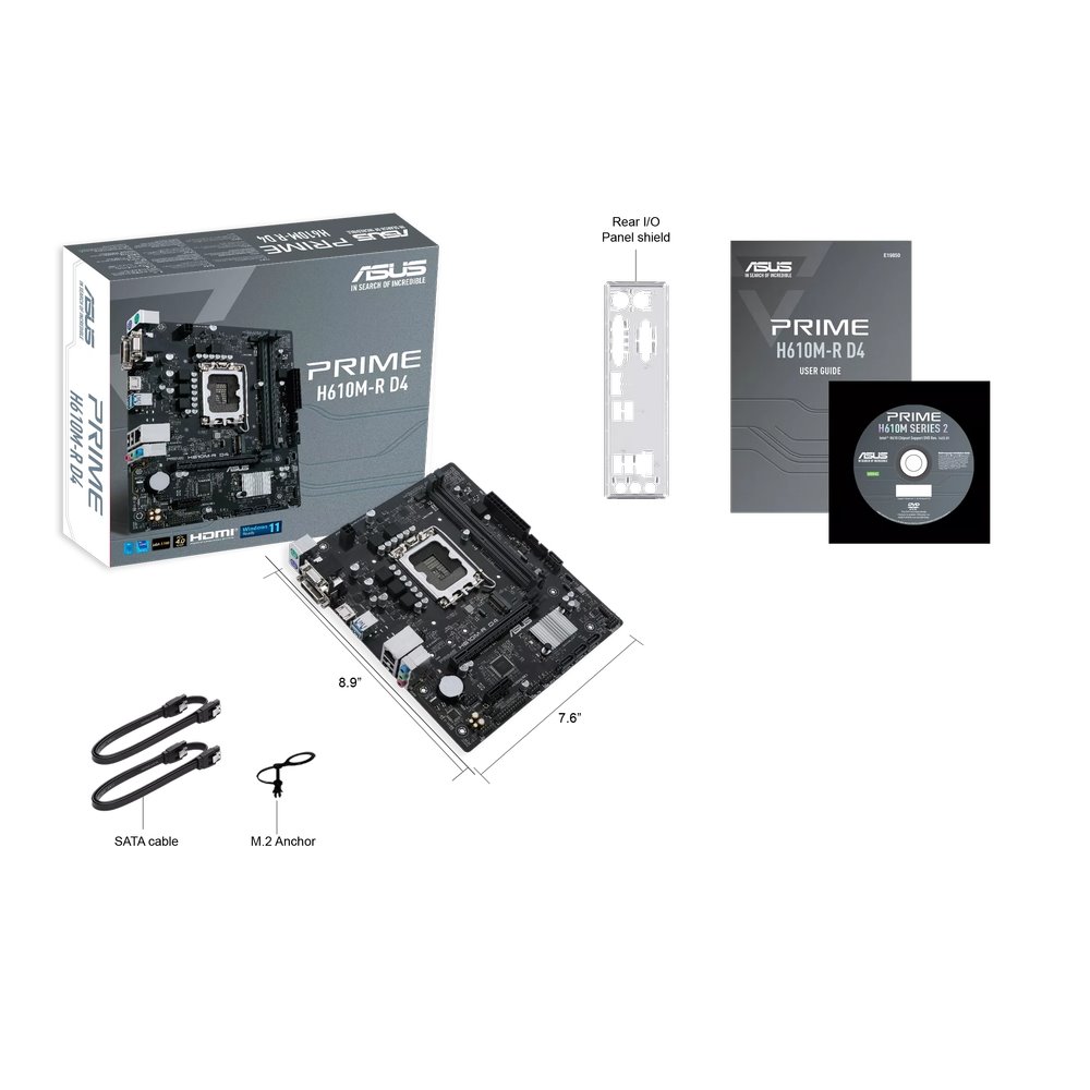 MB ASUS Prime H610M-R D4-SI /LGA1700/2xDDR4/M.2/HDMI/DVI-D/D-sub/mATX