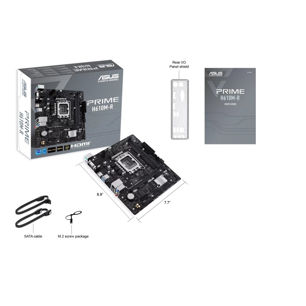MB ASUS Prime H610M-R /LGA1700/DDR5/M.2/HDMI/DP/D-Sub/mATX