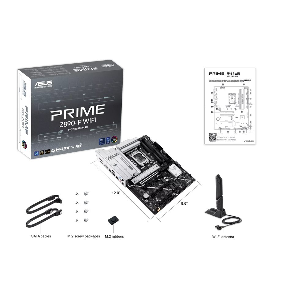 MB ASUS Prime Z890-P WIFI /LGA1851/4xDDR5/M.2/4xDDR5/M.2/W7+BT5.4/HDMI/DP/TB/ATX