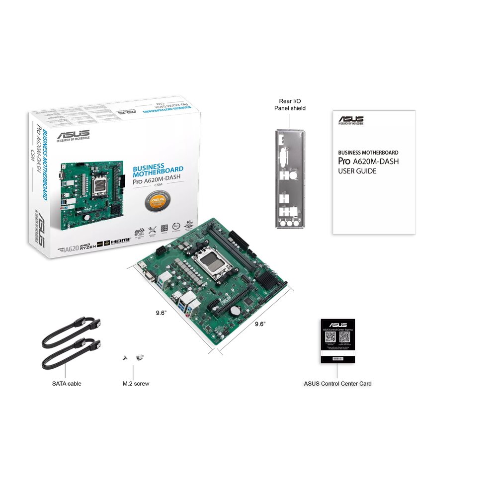 MB ASUS Pro A620M-DASH-CSM /AM5/2xDDR5/M.2/HDMI/D-sub/mATX