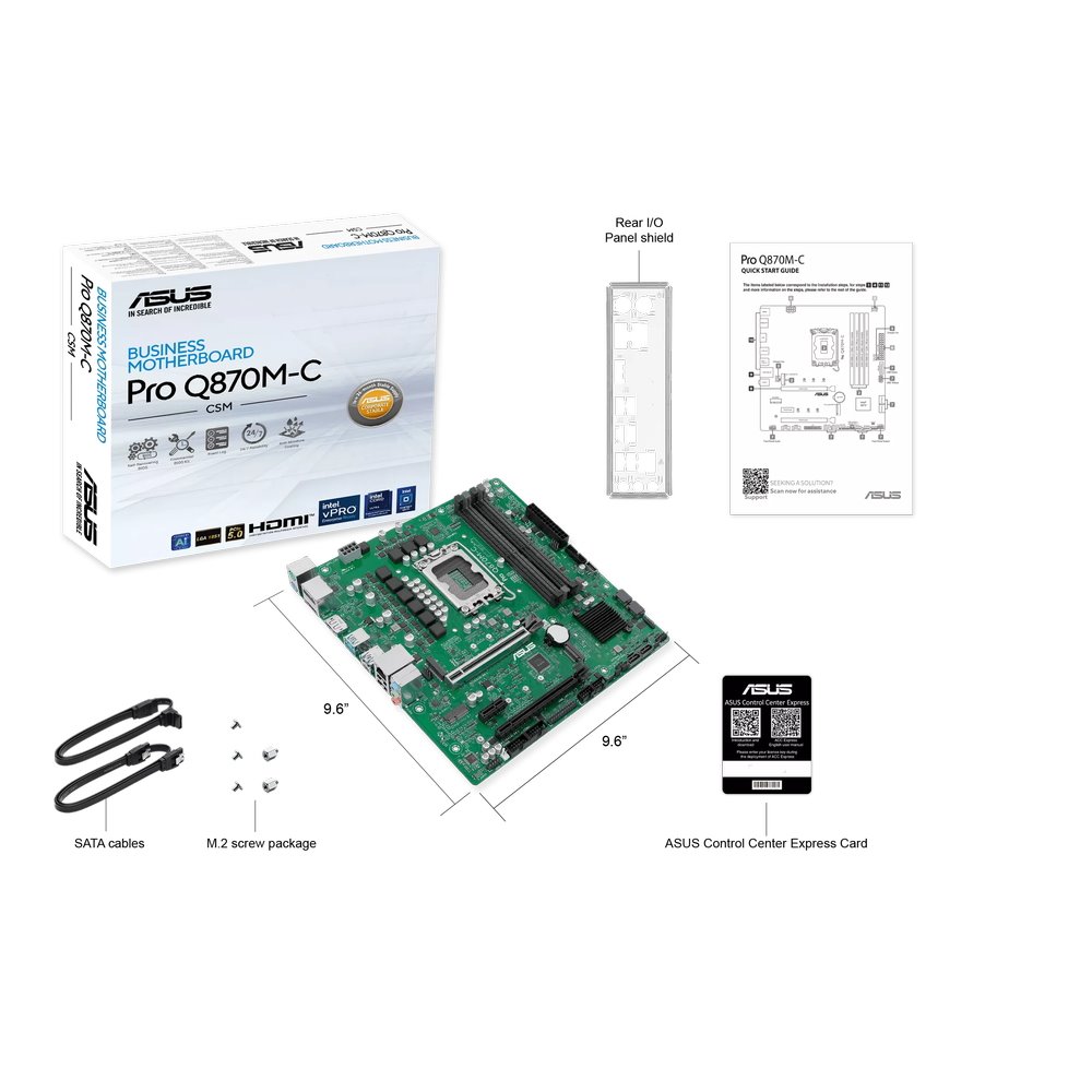 MB ASUS Pro Q870M-C-CSM /LGA1851/4xDDR5/M.2/HDMI/DP/mATX
