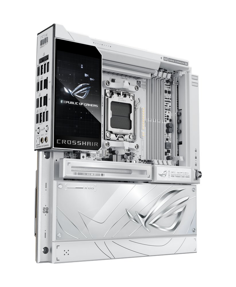 MB ASUS ROG Crosshair X870E GLACIAL /AM5/4xDDR5/M.2/W7+BT5.4/USB4/E-ATX/White
