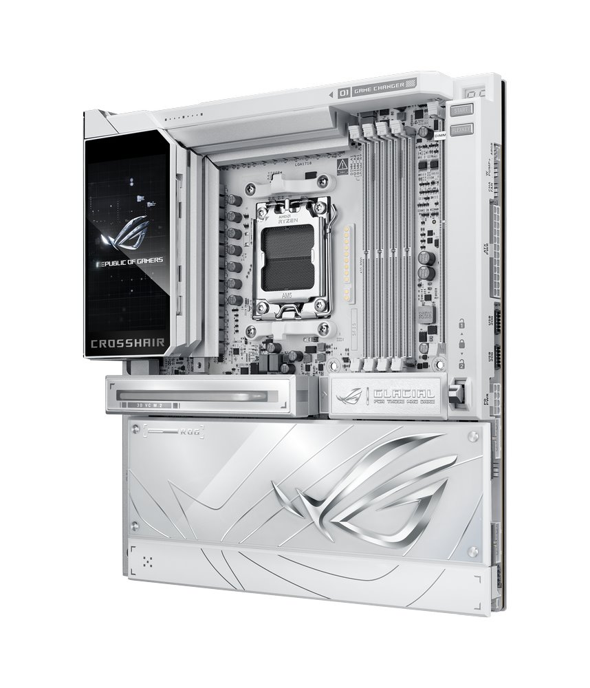 MB ASUS ROG Crosshair X870E GLACIAL /AM5/4xDDR5/M.2/W7+BT5.4/USB4/E-ATX/White