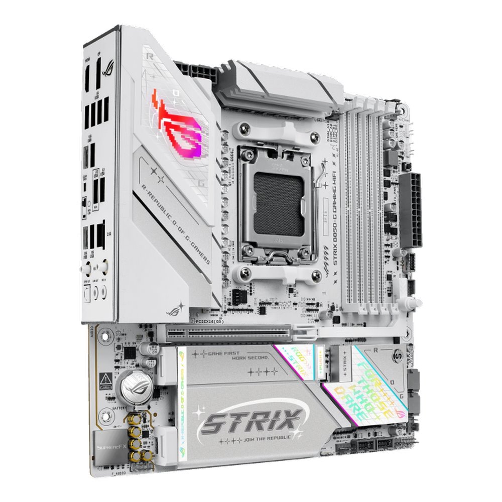MB ASUS ROG Strix B850-G Gaming WIFI /AM5/4xDDR5/M.2/W7+BT5.4/HDMI/DP/mATX/White