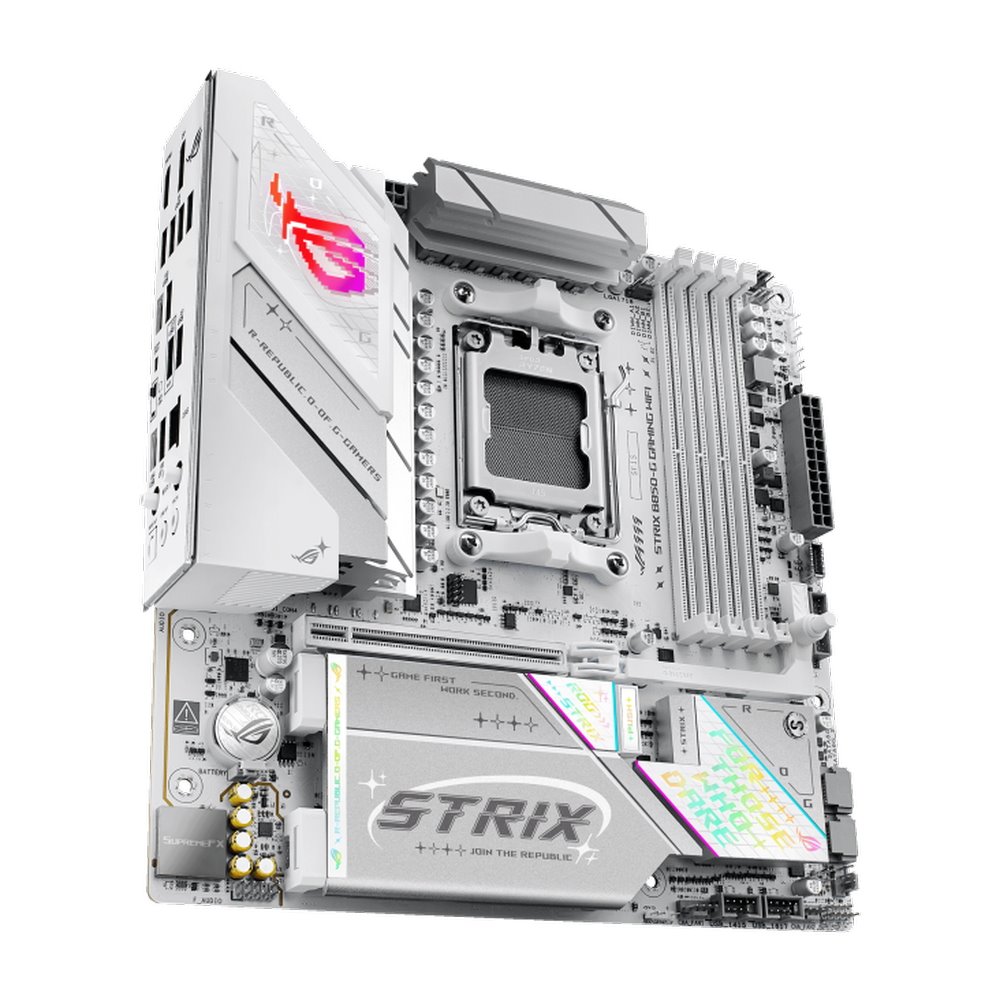 MB ASUS ROG Strix B850-G Gaming WIFI /AM5/4xDDR5/M.2/W7+BT5.4/HDMI/DP/mATX/White