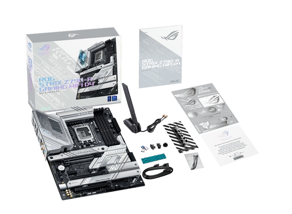 MB ASUS ROG Strix Z790-A Gaming WIFI D4 /LGA1700/4xDDR4/M.2/W6E+BT5.3/HDMi/DP/ATX