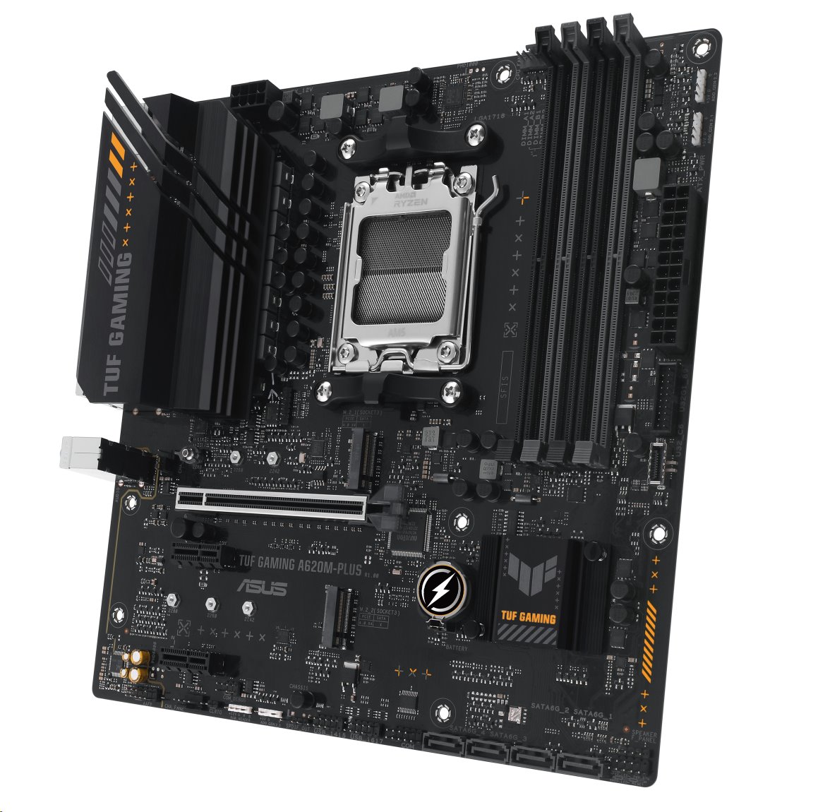 MB ASUS TUF GAMING A620M-PLUS AM5, A620, DDR5, mATX, M.2, HDMI, DP