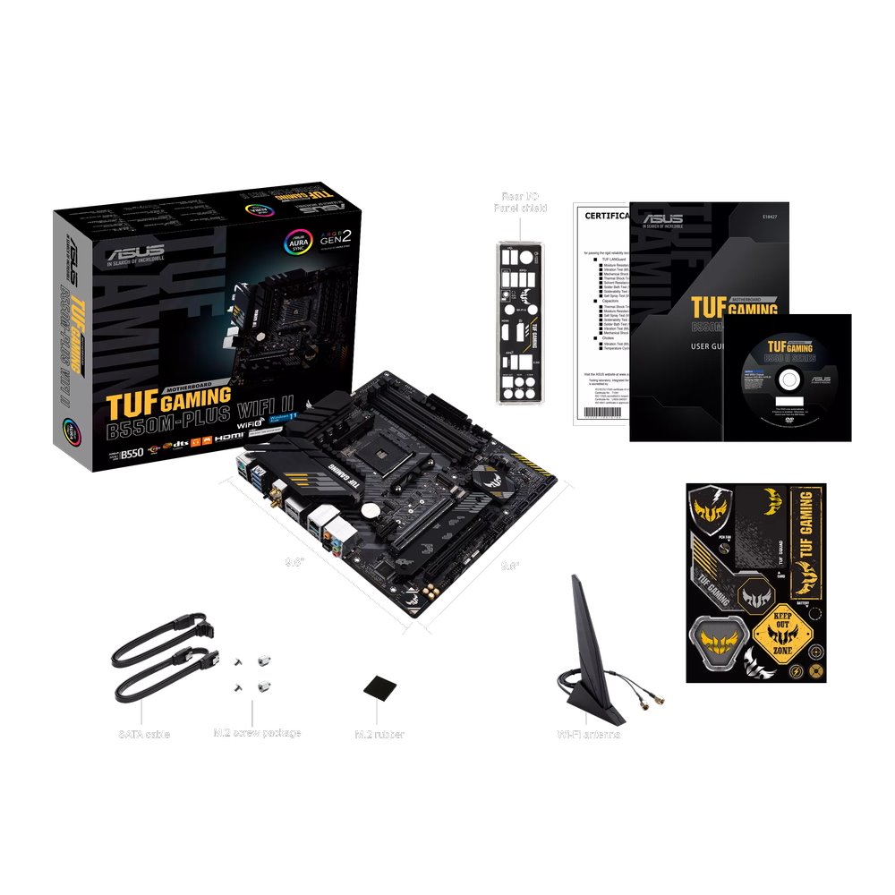 MB ASUS TUF Gaming B550M-PLUS WIFI II /AM4/4xDDR4/M.2/WIFI6+BT5.2/HDMI/DP/mATX