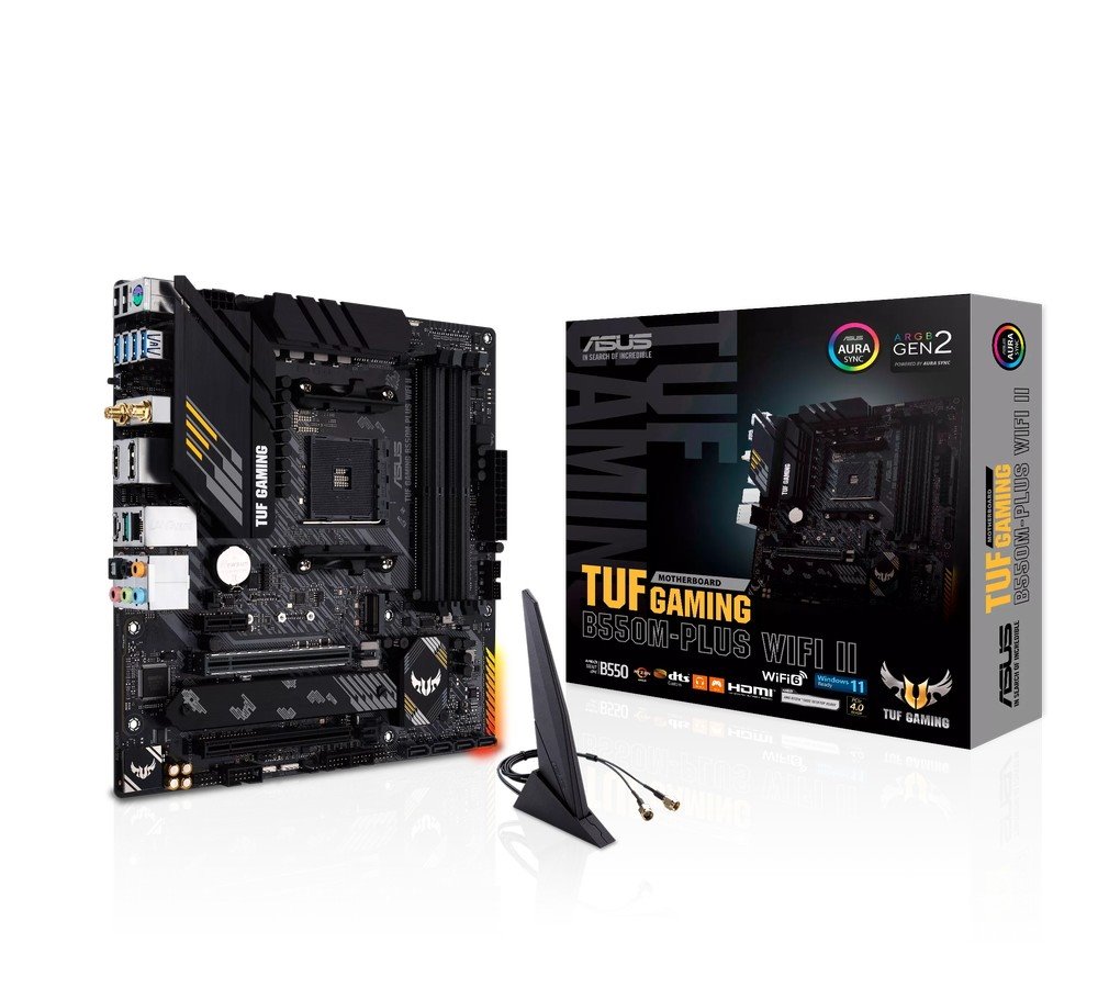 MB ASUS TUF Gaming B550M-PLUS WIFI II /AM4/4xDDR4/M.2/WIFI6+BT5.2/HDMI/DP/mATX