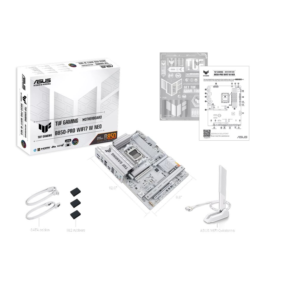 MB ASUS TUF GAMING B850-PRO WIFI7 W NEO /AM5/4xDDR5/WF7+BT5.4/HDMI/DP/ATX/White