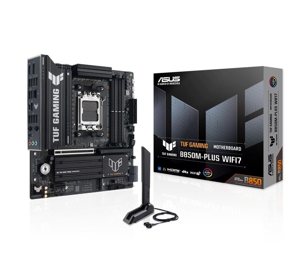 MB ASUS TUF Gaming B850M-PLUS WIFI7 /AM5/4xDDR5/M.2/W7+BT5.4/HDMI/DP/mATX