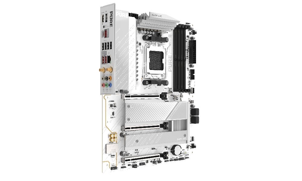 MB SAPPHIRE PURE B850A WIFI7 B850, AM5, 4xDDR5 DIMM, 3xM.2 G4/5, 4xSATA, 1x2.5Gb LAN, 3xPCIe