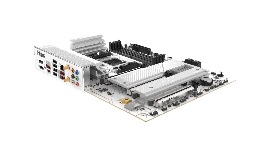 MB SAPPHIRE PURE B850A WIFI7 B850, AM5, 4xDDR5 DIMM, 3xM.2 G4/5, 4xSATA, 1x2.5Gb LAN, 3xPCIe