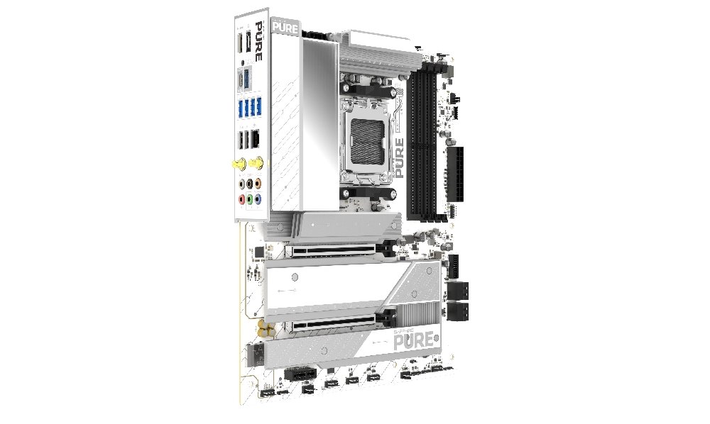 MB SAPPHIRE PURE X870A WIFI7 /AM5/4xDDR5/M.2/W7+BT5.4/HDMI/DP/ATX/White