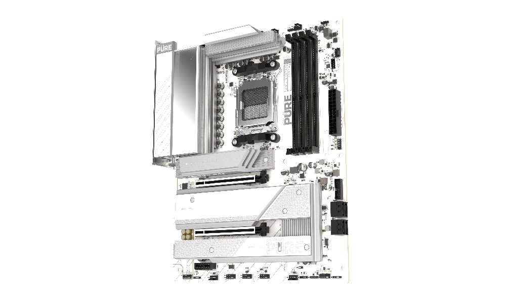 MB SAPPHIRE PURE X870A WIFI7 /AM5/4xDDR5/M.2/W7+BT5.4/HDMI/DP/ATX/White