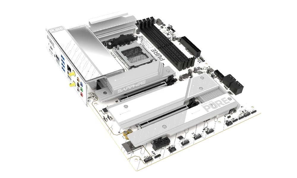 MB SAPPHIRE PURE X870A WIFI7 /AM5/4xDDR5/M.2/W7+BT5.4/HDMI/DP/ATX/White