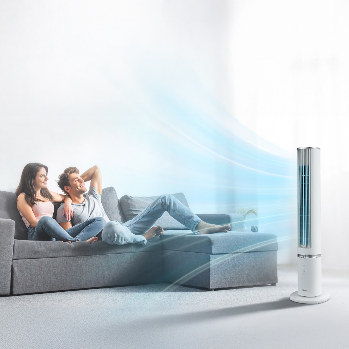 MIDEA Sloupový Aroma omyvatelný ventilátor MFZ402R0BPW