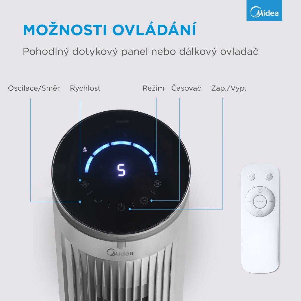 MIDEA ventilátor sloupový FZ10-21ARBW