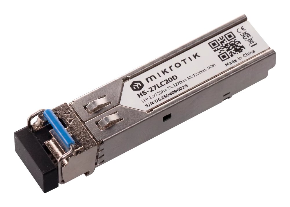 MikroTik HS-2733LC20D modul SFP, 1/2.5G, SM, WDM/BiDi, 20km, 2ks